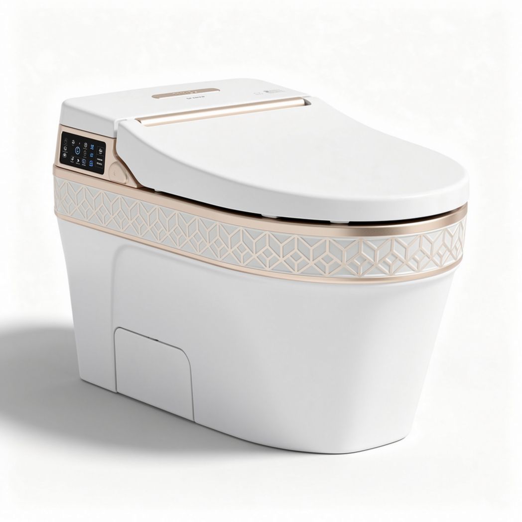 Smart toilet with bidet functionality and integrated heating system 70 x 40 x 45cm